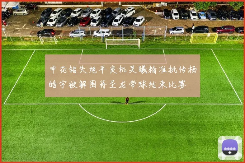 申花错失绝平良机吴曦精准挑传杨皓宇被解围蒋圣龙带球结束比赛